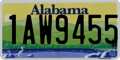 AL license plate 1AW9455