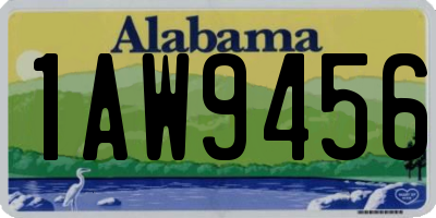 AL license plate 1AW9456