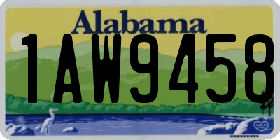 AL license plate 1AW9458