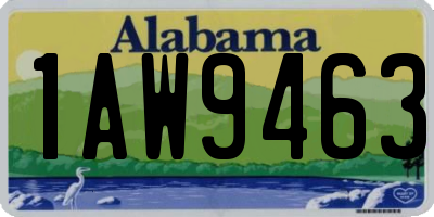 AL license plate 1AW9463