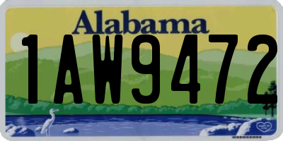 AL license plate 1AW9472