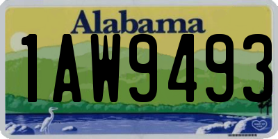 AL license plate 1AW9493
