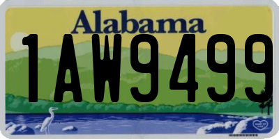 AL license plate 1AW9499
