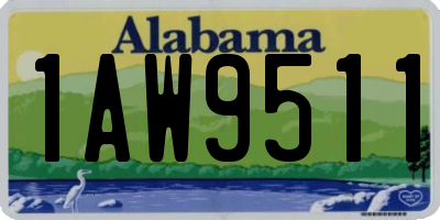 AL license plate 1AW9511