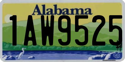 AL license plate 1AW9525