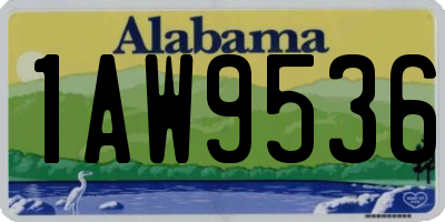 AL license plate 1AW9536