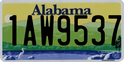 AL license plate 1AW9537