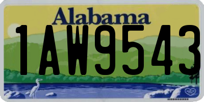 AL license plate 1AW9543