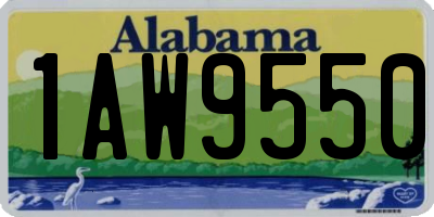 AL license plate 1AW9550