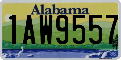 AL license plate 1AW9557