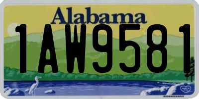 AL license plate 1AW9581