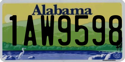 AL license plate 1AW9598