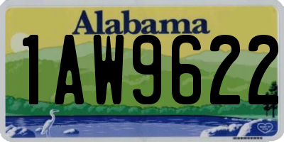 AL license plate 1AW9622