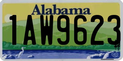 AL license plate 1AW9623