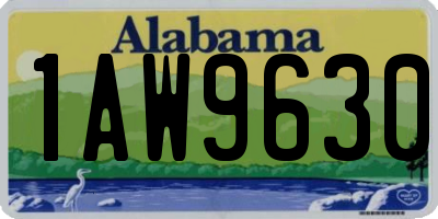 AL license plate 1AW9630