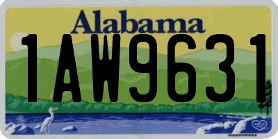 AL license plate 1AW9631