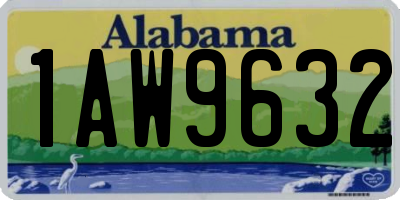 AL license plate 1AW9632