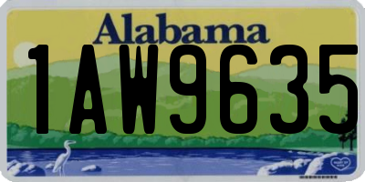 AL license plate 1AW9635