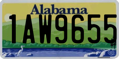 AL license plate 1AW9655