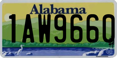 AL license plate 1AW9660