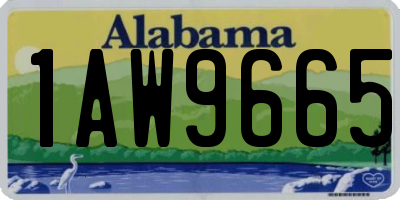 AL license plate 1AW9665