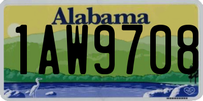 AL license plate 1AW9708