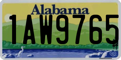 AL license plate 1AW9765