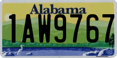 AL license plate 1AW9767