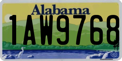 AL license plate 1AW9768