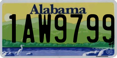 AL license plate 1AW9799