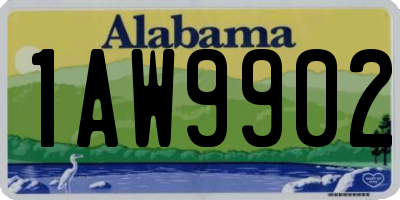 AL license plate 1AW9902