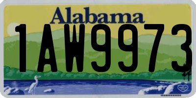 AL license plate 1AW9973