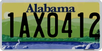 AL license plate 1AX0412