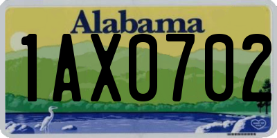 AL license plate 1AX0702