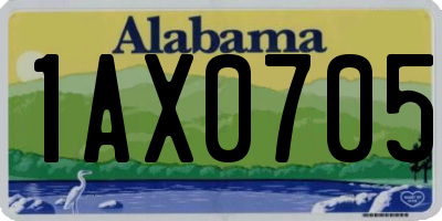 AL license plate 1AX0705