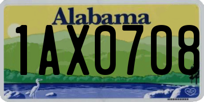 AL license plate 1AX0708