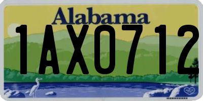 AL license plate 1AX0712
