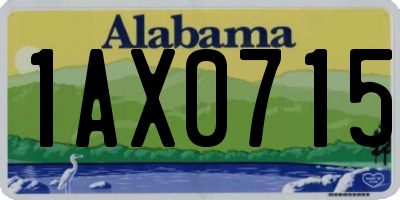 AL license plate 1AX0715