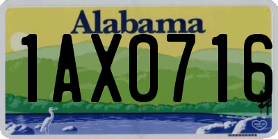 AL license plate 1AX0716