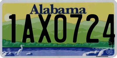 AL license plate 1AX0724