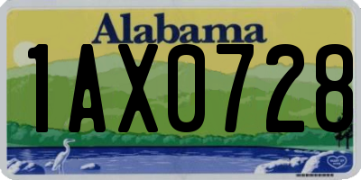 AL license plate 1AX0728