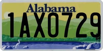 AL license plate 1AX0729