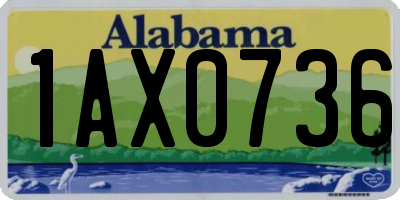AL license plate 1AX0736