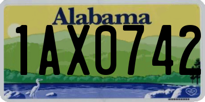 AL license plate 1AX0742