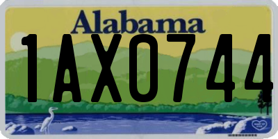 AL license plate 1AX0744