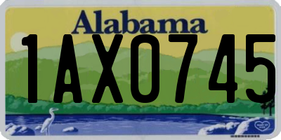 AL license plate 1AX0745