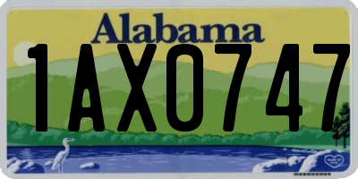 AL license plate 1AX0747