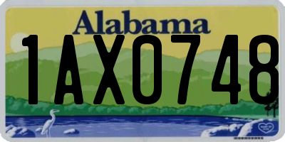 AL license plate 1AX0748