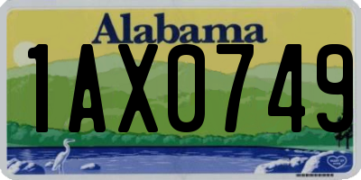 AL license plate 1AX0749