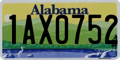 AL license plate 1AX0752